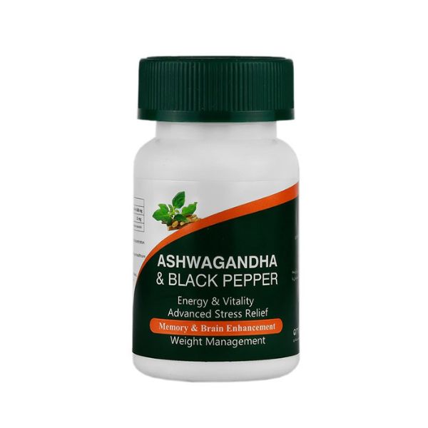 کپسول آشواگاندا و فلفل سیاه آمیتیس نیک دارو 60 عددی.2