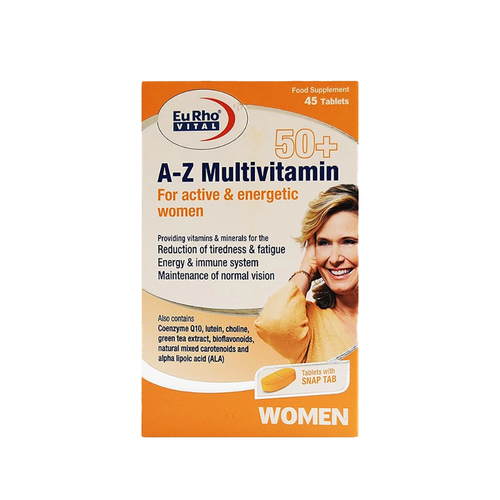 قرص مولتی ویتامین A-Z مولی ویتامین (Multivitamin A-Z Multivitamin) 50 پلاس یوروویتال (EuRho vital) 45 عددی