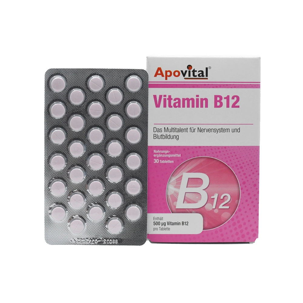 قرص ویتامین ب12 (Vitamin B12) آپوویتال (Apovital) 30 عددی